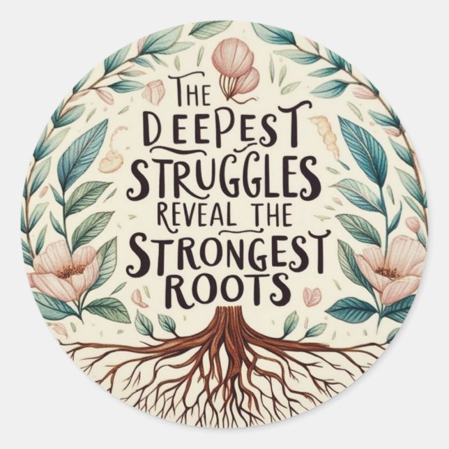 Adesivo Redondo As Luta Mais Profundas (Frente)