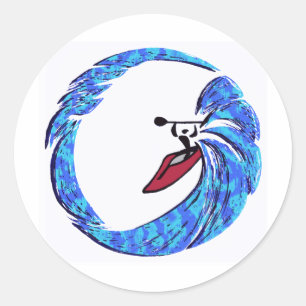 Adesivo Redondo as melhores manhãs do caiaque