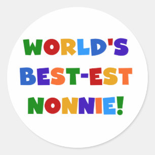 Adesivo Redondo As melhores notas de cores nonnie Bright do mundo