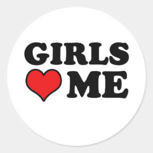 Adesivo Redondo As Meninas Me Amam