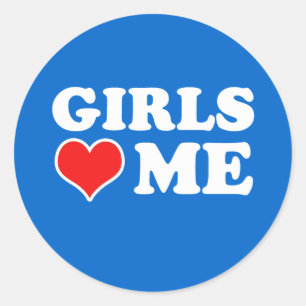 Adesivo Redondo As Meninas Me Amam