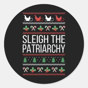 Adesivo Redondo As Mulheres do Natal Patriarcado Feministas
