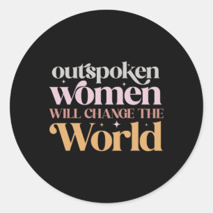 Adesivo Redondo As Mulheres Mudarão O Poder Feminista Mundial