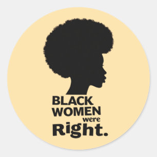 Adesivo Redondo As Mulheres Negras Estavam Mesmo Depois Da Silhoue