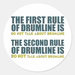 Adesivo Redondo As Regras da Linha de Drumline