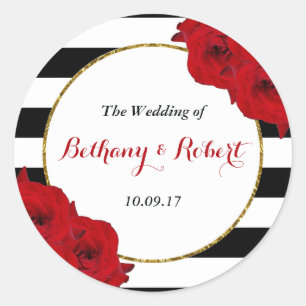 Adesivo Redondo As rosas vermelhas Luxe modernas chiques da