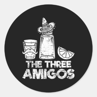 Adesivo Redondo As Três Amigos Camisa Sal De Limão Da Tequila Mulh