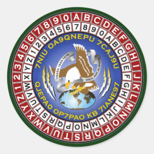 Adesivo Redondo ASA Cipher Wheel 1