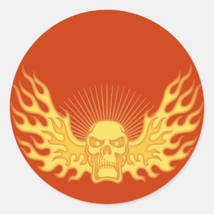 Adesivo Redondo Asa da chama