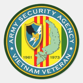 Adesivo Redondo ASA Vietnam Veteran