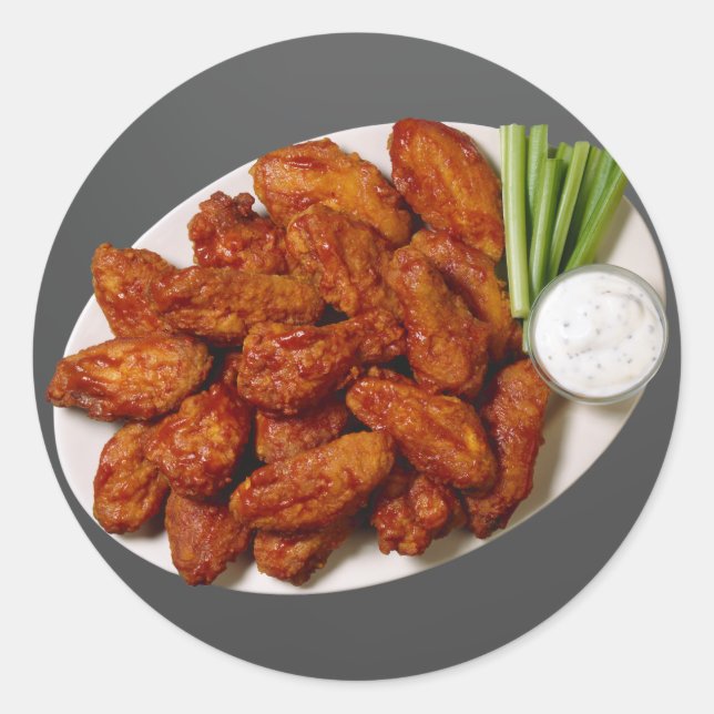 Adesivo Redondo Asas de frango (Frente)