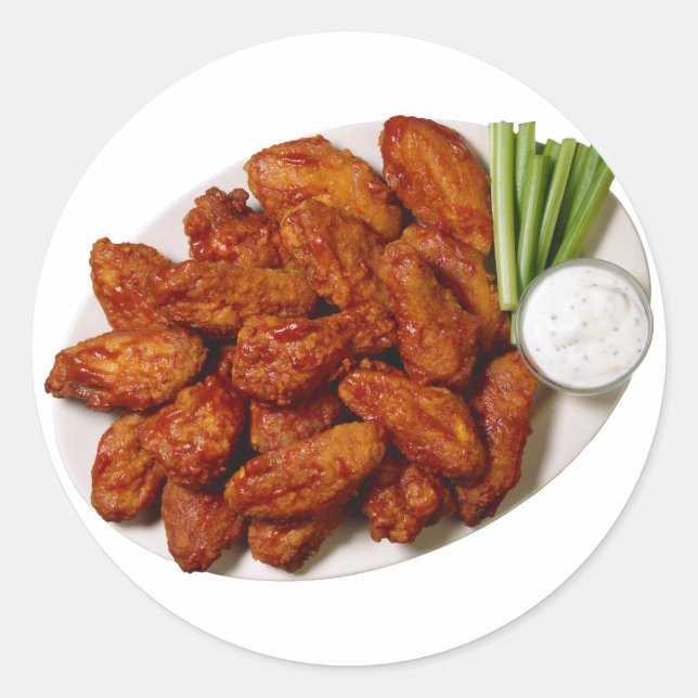 Adesivo Redondo Asas de frango (Frente)