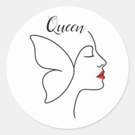 Adesivo Redondo Asas Emergentes - Borboleta Oculta