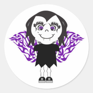 Adesivo Redondo Asas tribais de Anjo Vampiro