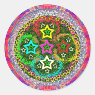 Adesivo Redondo ASCENSÃO 5Estrelas - Crianças adoram cinco estrela