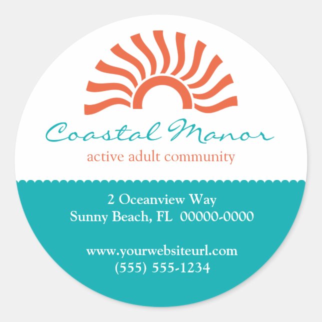 Adesivo Redondo Ascensão Sun Promocional Sticker (Frente)