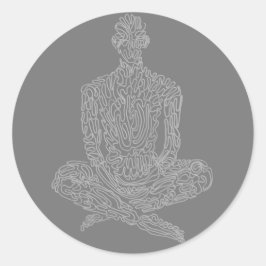 Adesivo Redondo Ascético (asfalto com cinza)