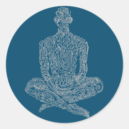 Adesivo Redondo Ascético (marinho com cinza)