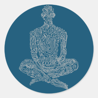 Adesivo Redondo Ascético (marinho com cinza)