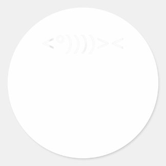 Adesivo Redondo ASCII Art Peixe Nerd Pesca Geek PC Funny