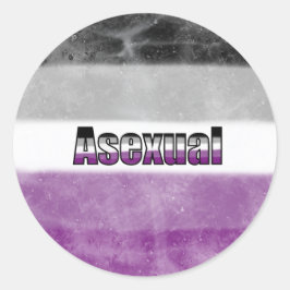 Adesivo Redondo Asexual pride flag sticker