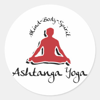 Adesivo Redondo Ashtanga Yoga