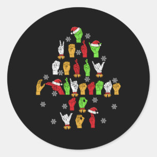 Adesivo Redondo Asl American Sign Language