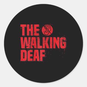 Adesivo Redondo Asl Sign Language Coach Dif Black