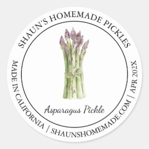 Adesivo Redondo Asparagus Picle Modern