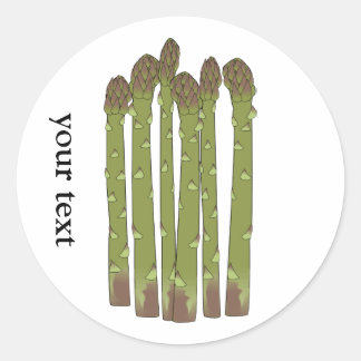 Adesivo Redondo Asparagus Spears Vegetais Veggg