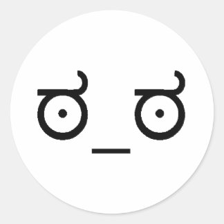 Adesivo Redondo Aspecto De Desaprovação