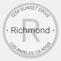 Aspecto moderno | Preto Branco & Endereço de devol