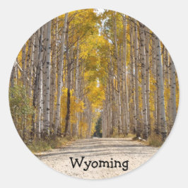 Adesivo Redondo Aspen Beco No Outono