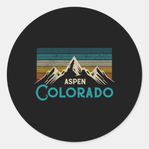 Adesivo Redondo Aspen Colorado Antigo