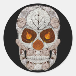 Adesivo Redondo Aspen Folha Crânio 11