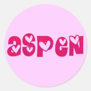 Adesivo Redondo Aspen nos corações