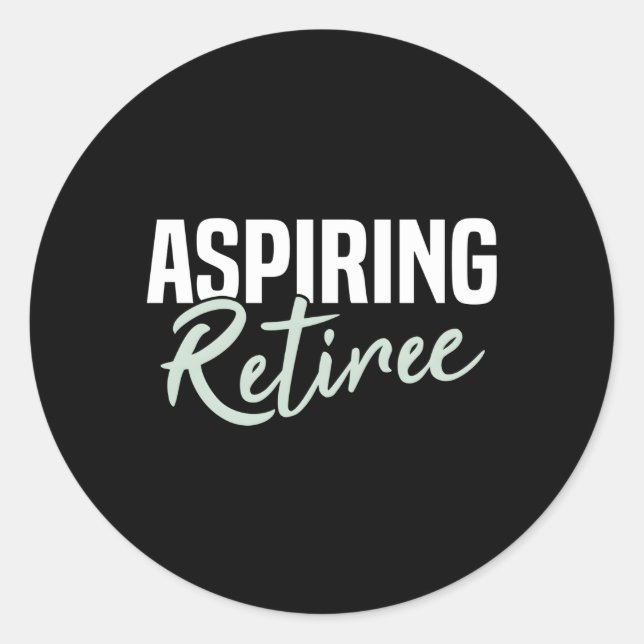 Adesivo Redondo Aspirando Retiree Retiret (Frente)