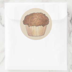 Adesivo Redondo Assar de Muffin Fresco de Streusel Crumb Fresco