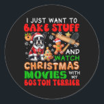 Adesivo Redondo Assar E Assista Filmes Xmas Com Meu Boston Te<br><div class="desc">Assar E Assista Filmes Xmas Com O Meu Terrier De Boston</div>