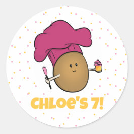 Adesivo Redondo Assar vamos! Kid's Baking Party