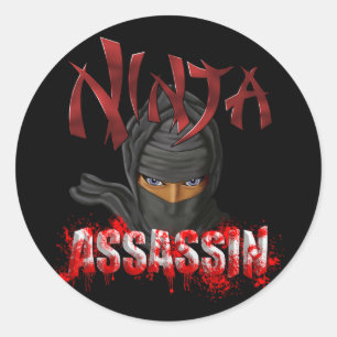 Adesivo Redondo Assassino de Ninja