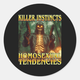 Adesivo Redondo Assassino Instala Tendências Homouais - Skelet Eng
