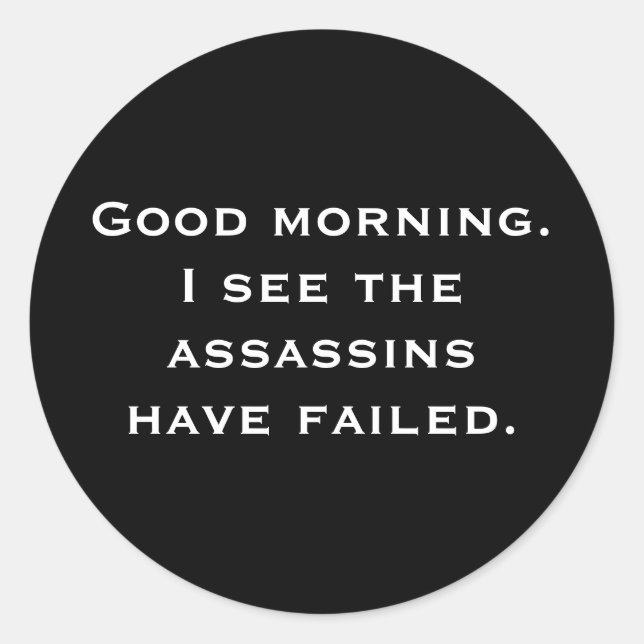 Adesivo Redondo Assassinos (Frente)