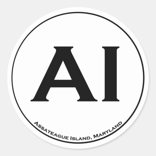 Adesivo Redondo Assateague Island Stickers (Frente)