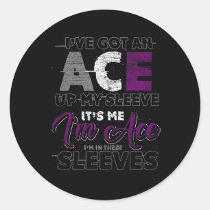 Adesivo Redondo Assexualidade Sou Eu, Im Ace E Im Nessas Capas A