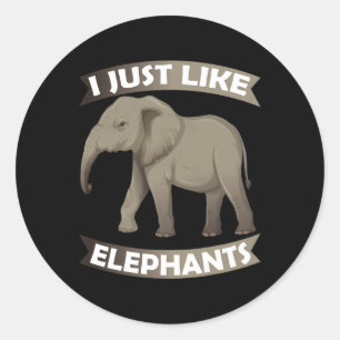 Adesivo Redondo Assim Como Elefantes Zoo Circus Elephant Conservat