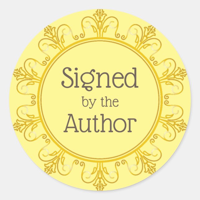 Adesivo Redondo Assinado pelo Autocolante (Frente)