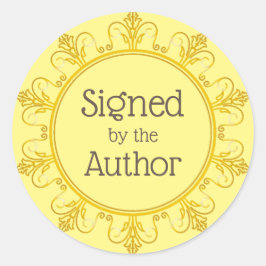 Adesivo Redondo Assinado pelo Autocolante