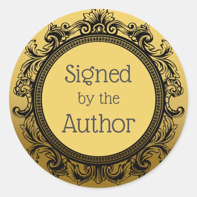 Adesivo Redondo Assinado pelo Autocolante (Frente)