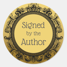 Adesivo Redondo Assinado pelo Autocolante